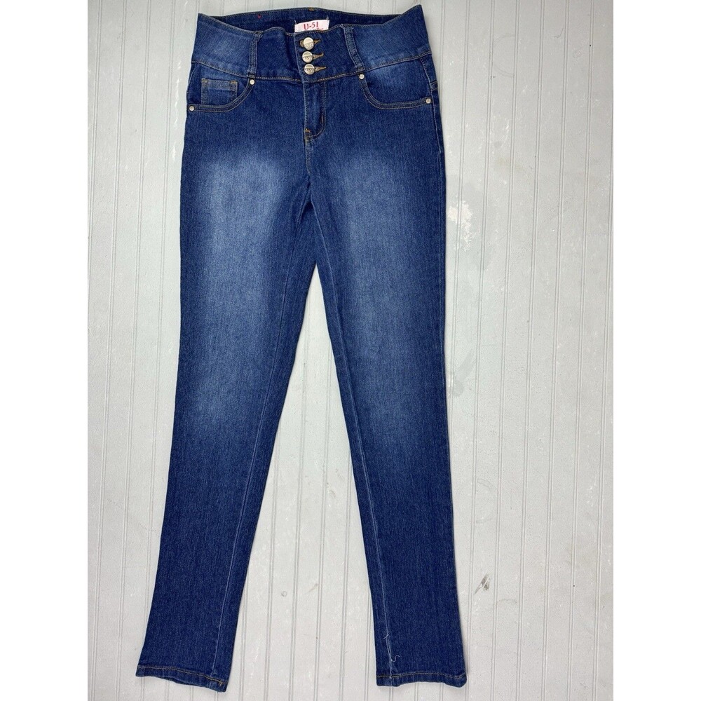 U-51 Size 5 Womens Jeans Skinny Mid Rise Dark Wash Stretch